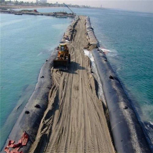 Special geotextile pipe bag for river solidification cofferdam